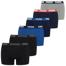 PUMA Herren 6er Pack Basic Boxershorts Unterhose Komfort in blau von PUMA