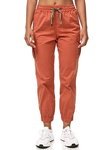 Tazzio Cargo Hose Damen Regular Fit F600 (XXL, Ocker) - Moderne Damen Cargohose aus hochwertiger Baumwollmischung, Regular Fit mit Stretch für optimale Bewegungsfreiheit. Ideal für Freizeit und sportliche Aktivitäten.