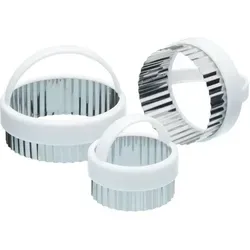 Kitchencraft Set Of 3 Ausstechformen Zum Backen Of Kunststoff Und Edelstahl, 5 Cm, 6 Cm Und 7,5 Cm