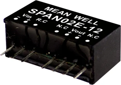 MEANWELL SPAN02A-05, DC DC-Wandler, 9-18V:+5V 400mA 2W
