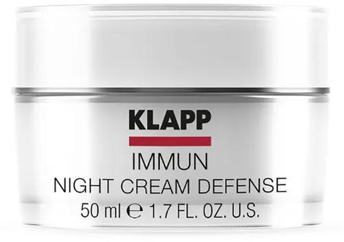 KLAPP Immun Night Cream Defense 50 ml - Nachtpflege für regenerierende Haut, stärkt das Immunsystem der Haut über Nacht und sorgt für ein frisches Hautbild am Morgen.