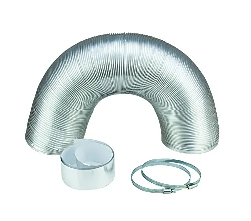 Aluflexschlauch 125 mm Innendurchmesser ausziehbar bis 1 Meter Set mit Schlauchklemmen und 1 Meter Dichtband