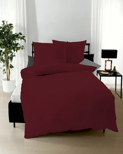 Kaeppel Bettwäsche Uni, Mako-Satin, 2 teilig in rot von Kaeppel