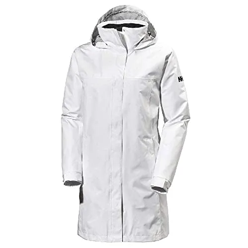 Helly Hansen Damen Aden Langer Regenmantel - Stilvoller Wetterschutz in Weiß, Größe XS - Mäntel & Parkas für Damen, eleganter, dreiviertellanger Schnitt mit wasserdichter und atmungsaktiver Technologie für optimalen Komfort und Schutz bei jedem Wetter.