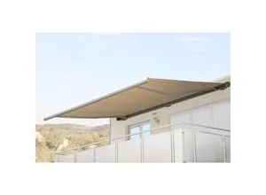 Elektrische Kassettenmarkise MCW-H27 - 6x3m in Creme - Außenanbau - Hochwertige Vollkassettenmarkise mit motorisiertem Mechanismus, ideal für Terrassen und Balkone, bietet optimalen Sonnenschutz und Langlebigkeit.