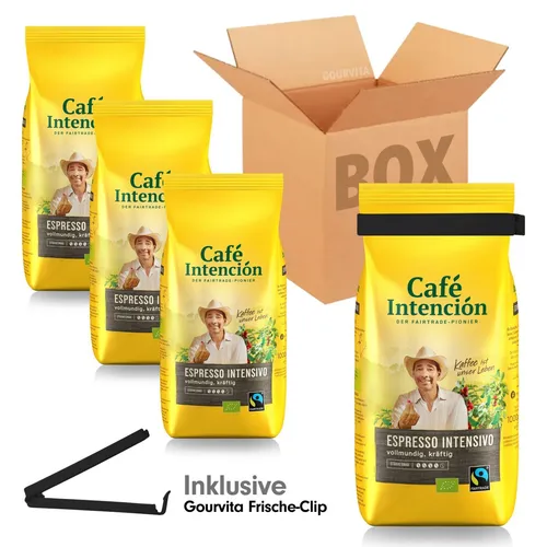 SPARBOX Café Intención Espresso Intensivo + gratis Gourvita  Frische-Clip,