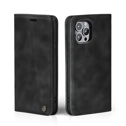 Handy Hülle für iPhone 13 Klapp Magnet Smartphone Cover Case Schwarz
