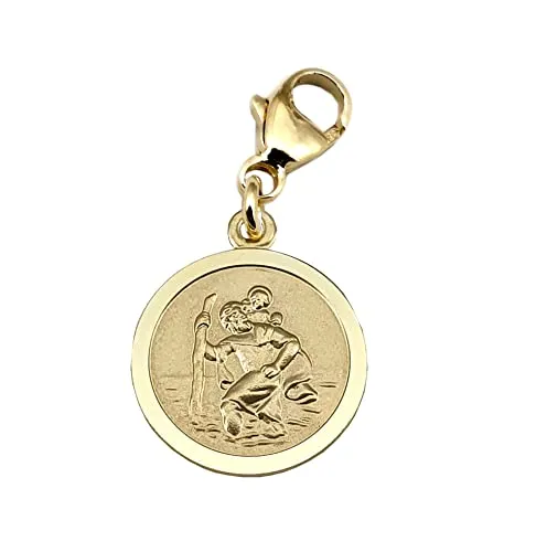 Generisch Charm Anhänger Christopherus 333 Gold Christophorus 8 Karat Karabiner Gelbgold