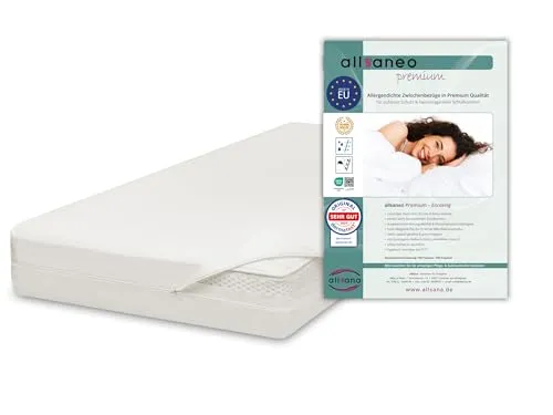 allsaneo Premium Allergiker Matratzenbezug 90x200x24 cm | Allergie Bezug extra weich und leicht | Anti Milben Encasing | Milbenschutz | allergendichter Zwischenbezug | TÜV geprüft