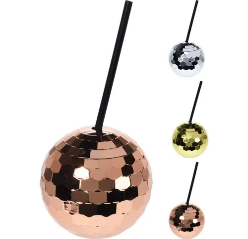 Koopmann Weihnachtsfigur Trinkbecher - Christbaumkugel - mit Trinkhalm - 1 Stück