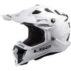 LS2 MX700 Subverter Evo II Solid Motocross Helm - Größe S, Weiß für Männer - Motorradhelm mit Emergency-Release-System und atmungsaktivem Innenfutter für maximalen Komfort und Sicherheit beim Fahren.