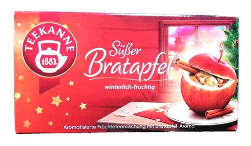 Teekanne Süßer Bratapfel - 20 Beutel Früchteteemischung - Früchteteemischung mit köstlichem Bratapfel-Geschmack, ideal für gemütliche Teestunden. 20 praktische Beutel für schnellen Genuss!