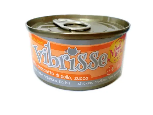 Vibrisse Katzennassfutter Huhn, Schinken & Kürbis 1 Dose, 70g (EUR 19,86 / kg )