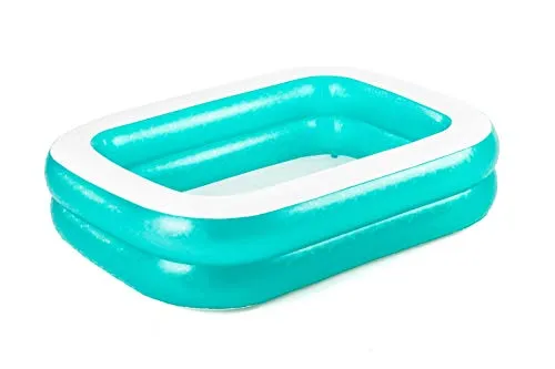 Bestway Family Pool 201×150×51 cm | rechteckiges Planschbecken aufblasbar | für Kinder & Familie | Stabiler 2-Ring-Aufbau | ideal für Garten & Terrasse | Rectangular Pool