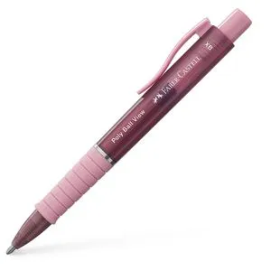 Faber-Castell Kugelschreiber Poly Ball View, XB, 145753, rosa/transluzent, Schreibfarbe blau