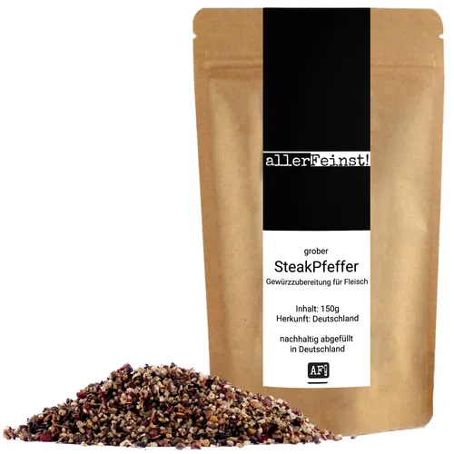 grober Steakpfeffer - Premium Gewürzzubereitung für Fleisch Rubs Dips - 150g
