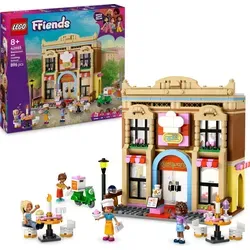 LEGO FRIENDS Restaurant und Kochschule 42655 - Schulbücher & Lernhilfen – Kreatives Spielset mit zweigeschossigem Restaurant, Kochschule und 4 Minifiguren, ideal für kleine Feinschmecker und kreative Rollenspiele.