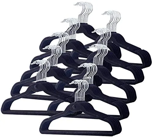 PEARL Reise-Kleiderbügel: Raumspar-Kleiderbügel (bis zu 70% Platzersparnis) 100er-Set (Kleiderbügel-Raumsparbügel, Kleiderbügel stabil, Kleideraufbewahrung)