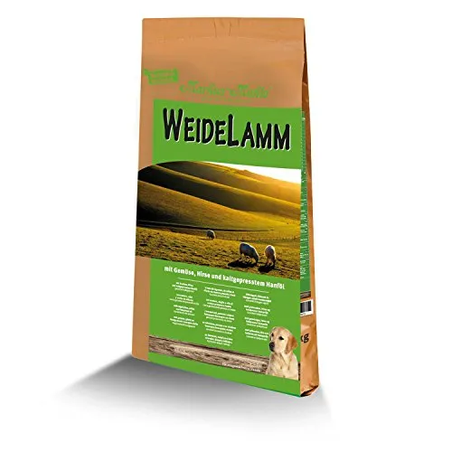 Markus-Mühle Weidelamm Hundefutter 15 kg - Hundefutter mit hochwertigem Weidelamm, ideal für empfindliche Hunde und sorgt für eine gesunde Ernährung.