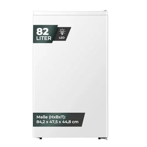 Tischkühlschrank Sinaida E - 0° Frischezone mit 94 Litern - Kühlschrank mit sehr leiser Betriebslautstärke von nur 36 dB, ideal für ruhige Umgebungen. Ausgestattet mit Glasböden und regelbarem Thermostat für optimale Frische.