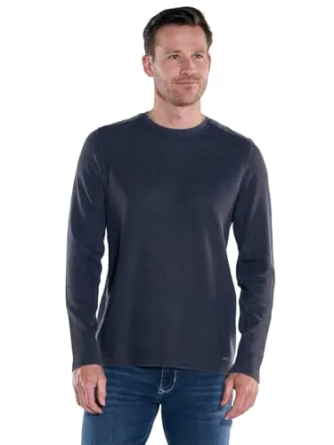 engbers Herren Herren Langarm-Shirt meliert, Saphirblau, 39690, Saphirblau in Größe 3XL