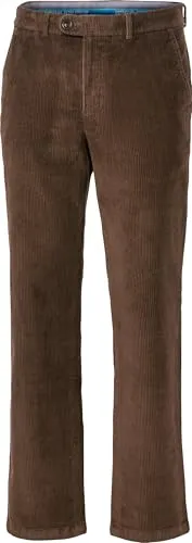 Zerberus Cordhose Herren, modische Freizeithose für Männer, herrlich weiche Cordhosen im Regular-Fit mit Komfortbund, Braun, Gr. 58