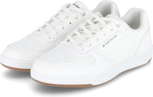 TOM TAILOR Herren Sneaker mit Lochmuster, Größe 41 in weiß von Tom Tailor