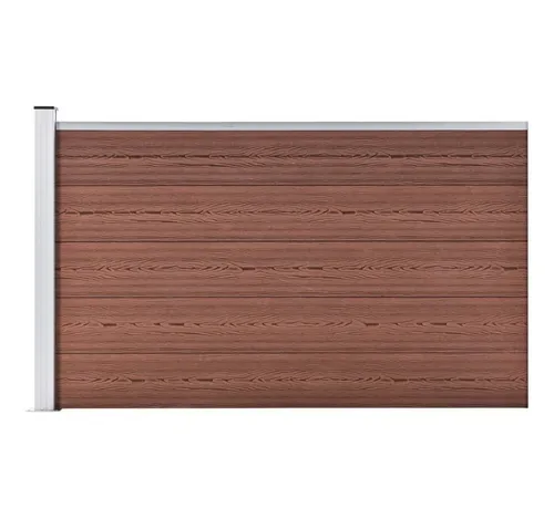 furnicato WPC Gartenzaun 175x105 cm Braun - Der langlebige WPC-Zaun sorgt für Privatsphäre und Sicherheit in Ihrem Garten. Er benötigt keine zusätzliche Behandlung und ist einfach zu montieren. Inklusive Pfosten und Stahlsockel für stabile Befestigung.
