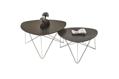 Modernes 2tlg Set Couchtisch Beistelltisch in Grau - Stylisches Couchtisch-Set aus MDF/Spanplatte in modernem Grau, ideal für dein Wohnzimmer. Maße: 80x80 cm und 60x60 cm. Perfekt für gemütliche Abende!