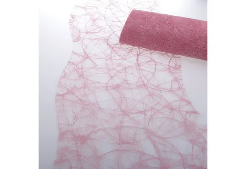 Deko AS Tischläufer Sizoweb Wellenschnitt Altrosa 25m in pink von Deko AS