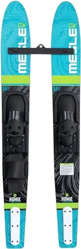 Mesle Junior Wasser-Ski Homie 139 cm mit BJ Bindung und Trainer Bar, Combo-Ski für Kinder und Jugendliche, für Anfänger und Fortgeschrittene bis 60 kg