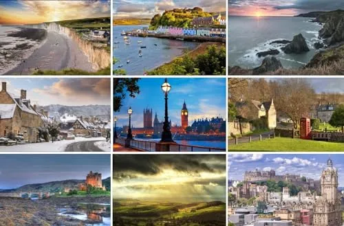 Fotografie Torsten Ackermann Postkarten-Set UK/England: 9 einzelne Karten