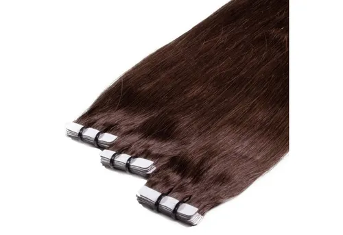 hair2heart Echthaar-Extension Premium Tape Extensions #4/77 Mittelbraun Intensiv 40cm