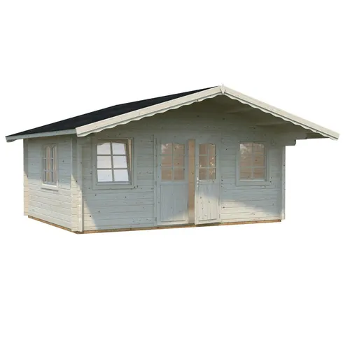 Gartenhaus Palmako Helena 18,6 m² mit Fußboden und Vordach - Geräumiges Gartenhaus mit Satteldach, ideal für Gartenliebhaber - robustes Holzdesign und inklusive Fußboden für optimale Nutzung.