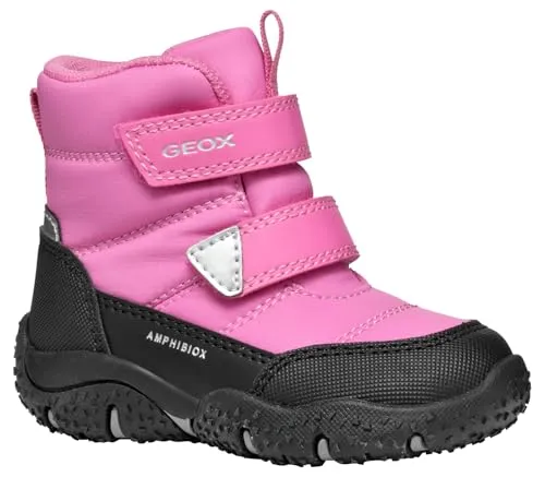 Geox Baby-Mädchen B Baltic Girl B ABX Snow Boot, Fuchsia/Black, 22 EU - Baby Stiefel für Mädchen, atmungsaktiv und perfekt für kalte Wintertage.