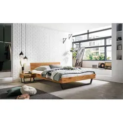 Asti Massivholzbett - Elegantes Wildeichenbett mit wählbarer Liegefläche - Massivholzbett aus geölter Wildeiche, wählbare Liegefläche von 140-180 cm, bietet Stabilität und elegantes Design für eine geruhsame Nacht.