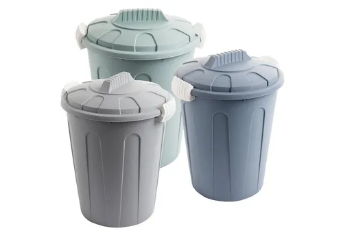 Mülltonne Modell Eco 3er Set, mit Deckel, 23L - Haushaltszubehör mit vielseitigem Einsatz als Abfalleimer oder Futtertonne. Praktische Deckel schützen vor Gerüchen und die attraktiven Pastellfarben bringen frischen Wind in Ihr Zuhause.