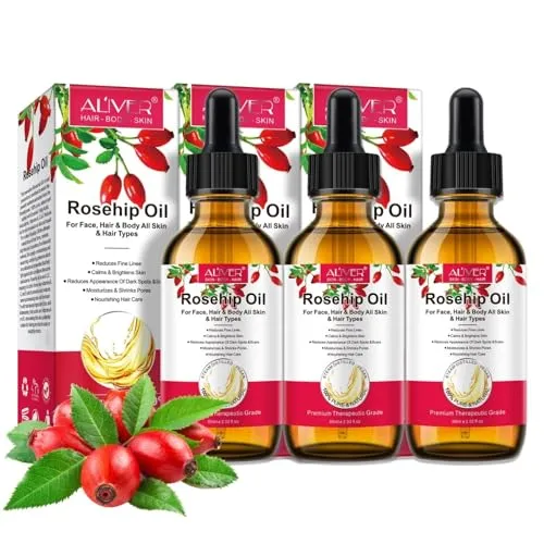 P-Beauty Bio Hagebuttenöl | Kaltgepresst & Vegan - Ätherische Öle Sets: Vitaminreiches Wildrosenöl für revitalisierte Haut und strahlendes Haar, ideal für alle Haut- und Haartypen.