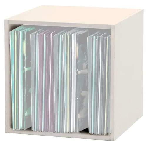 Glorious Record Box White 110 - Plattenkoffer für bis zu 110 Platten im 12''-Format, stapelbar und perfekt abgestimmt auf die Glorious Mix Station. Ideal für Vinyl-Liebhaber!