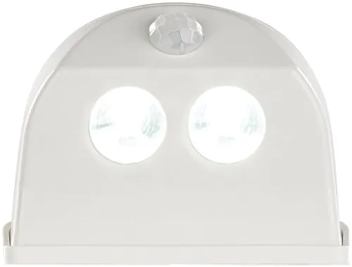 Luminea Türlampe: Batterie-LED-Türleuchte, Bewegungs-/Lichtsensor, 0,4 W, 50 lm, weiß (Batterielampe mit Bewegungsmelder, Leuchte batteriebetrieben, Leuchten)
