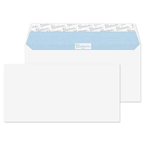 Blake Office 32214 Briefumschläge Haftklebung Ultra Weiß Wove DL 110 x 220 mm 120g/m² 50 Stück