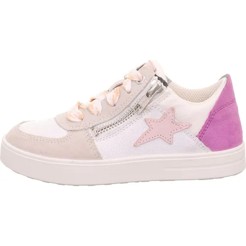 Superfit Mädchen Stella Sneaker - Mehrfarbig 9010, 34 EU - Sneaker mit herausnehmbarer Einlegesohle aus chromfreiem Leder, atmungsaktivem Textilfutter und praktischem Reißverschluss für schnellen Einstieg.