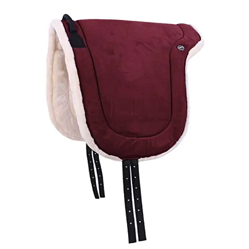 QHP Bareback Pad Sattelkissen Burgundy, Größe P von QHP