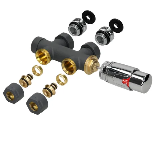 LuxeBath Heizkörperthermostat Set Anthrazit