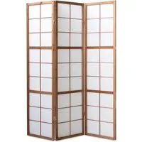 Homestyle4u 3-tlg. Paravent Shoji in Braun 132x175 cm von Homestyle4u