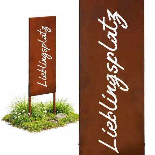 Relaxdays Edelrost-Gartendeko mit Motiv, 115 cm, Metall - Stilvolle Gartendeko aus robustem Eisen mit eleganter Edelrostpatina. Der dekorative Bodenstecker setzt künstlerische Akzente in jedem Außenbereich und ist durch die wetterfeste Oberfläche ganzjährig ein Blickfang.