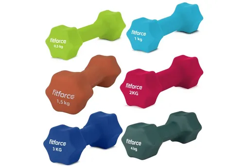 Fitforce Gymnastikhantel Fitforce 1 Paar Neopren Fitness Hanteln Gymnastikhanteln bis 5kg, (Set)