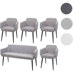 Esszimmer-Set HWC-L13, 4er-Set Stuhl und Sitzbank von Mendler