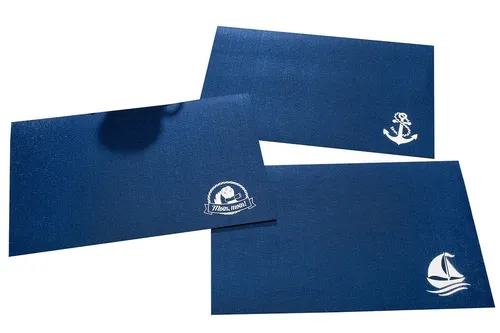 GILDE Platzset Platzset rechteckig „Anker/Schiff“ 2er Set in blau von GILDE