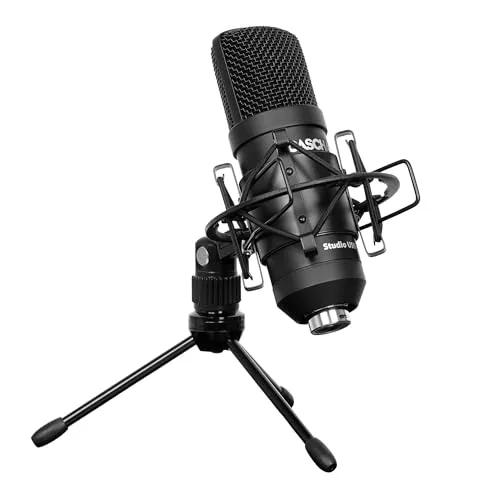 CASCHA HH 5050U Studio USB Kondensator Mikrofonset - Mikrofone für Homeaufnahmen, USB-Konnektivität und herausragende Klangqualität für professionelle Ergebnisse.